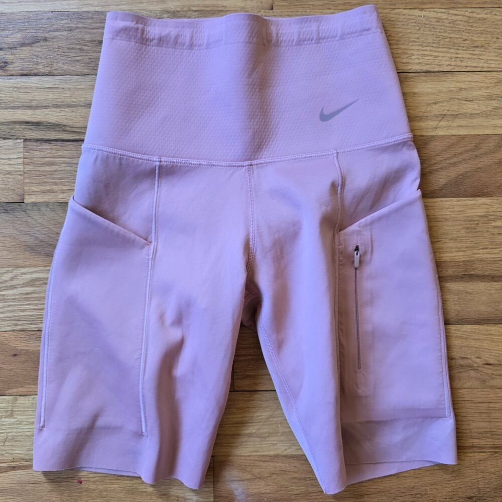 Nike Pink High-Waisted Biker Shorts – Size XS